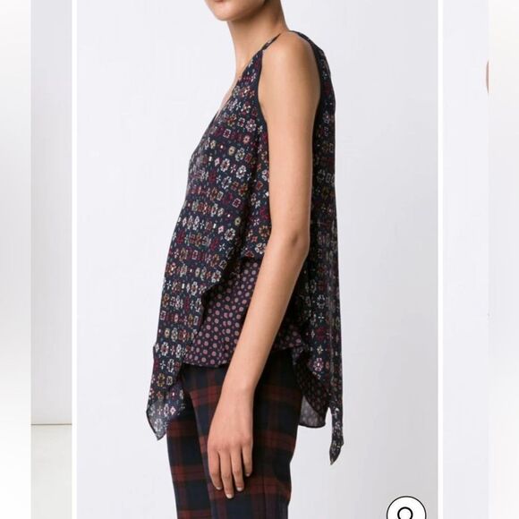 Derek Lam 10 Crosby Bandana Print Sleeveless Silk Blouse - Picture 3 of 9